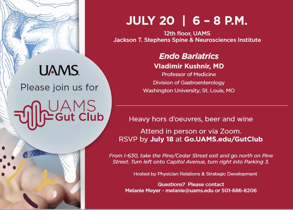 Mark your calendar and plan to attend Gut Club next week!