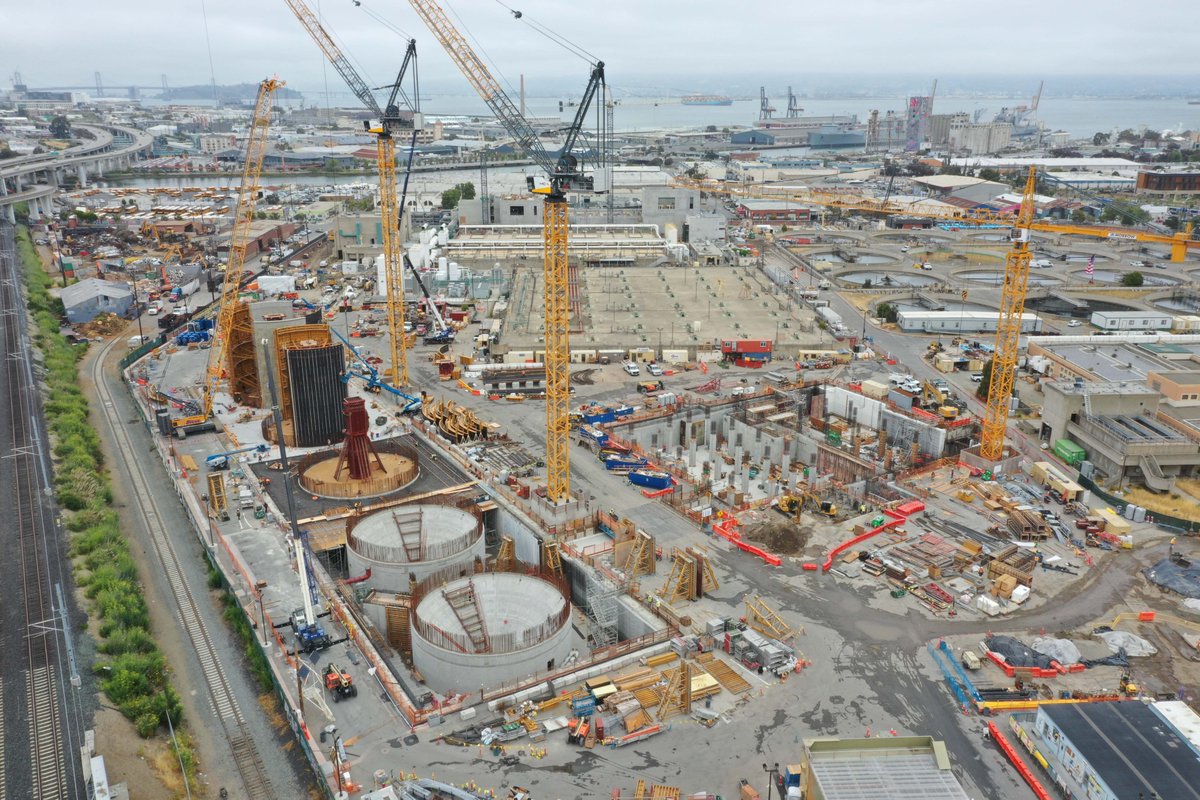 WebcorBuilders's tweet photo. Progress views of @MySFPUC BDFP from up above! The @MWHConstructors/ Webcor JV is delivering new facilities that will produce higher quality biosolids, capture and treat odors more effectively, &amp; maximize biogas utilization and energy recovery. #BuildWithWebcor PC: @Multivista https://t.co/4NJFCUFgnK
