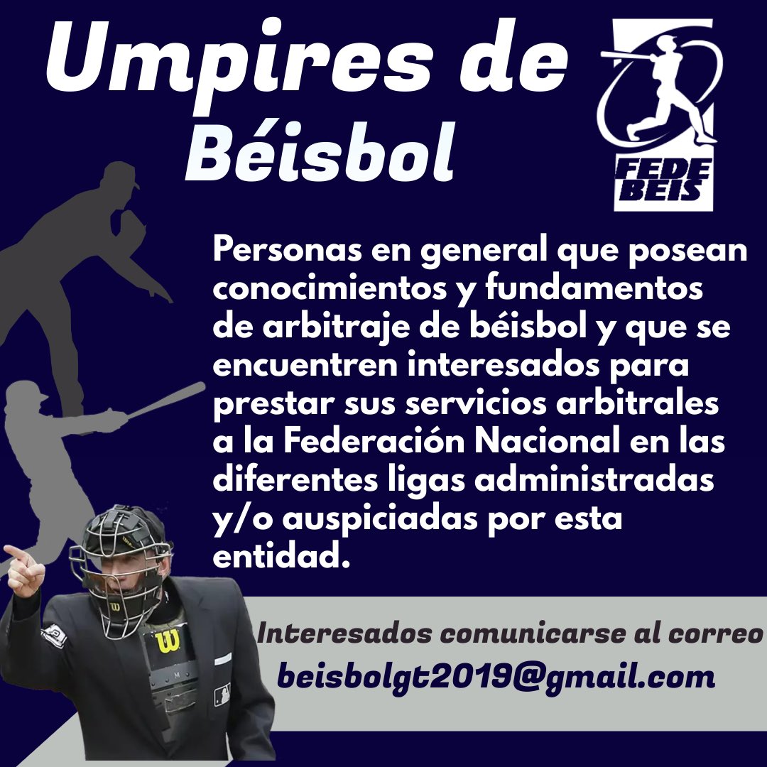 FedebeisGUA's tweet photo. CONVOCATORIA 🇬🇹⚾️

La Federación Nacional hace de conocimiento general la siguiente información y pone a disposición la vía de contacto indicada en la publicación. #SomosFedebeis https://t.co/2jvrL1Q4c4