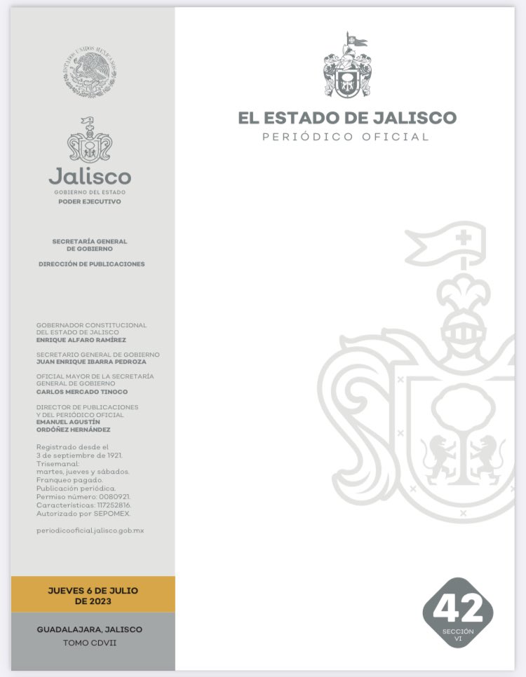 📍Celebramos el acuerdo que emite el Prot. de Actuación con Perspectiva de Género para la Investigación y el Procedimiento de Responsabilidad Administrativa para la Contraloría del Estado, así como los OIC de la Admón. Pública Centralizada y Paraestatal.
 
periodicooficial.jalisco.gob.mx/sites/periodic…