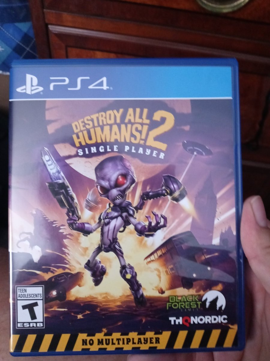 Matt_LoneWolf1's tweet photo. Bought it June 27th
Shipped it July 6th
Got it July 10th
Finally I got the game!! Praise Arkvoodle now I can continue on my PS4 and have fun playing the series!!  😎👍 @THQNordic @BlackForestTeam @DahTribute #DestroyAllHumans #LicencedToProbe #Reprobed #Arkvoodle https://t.co/ziA9s0zptC
