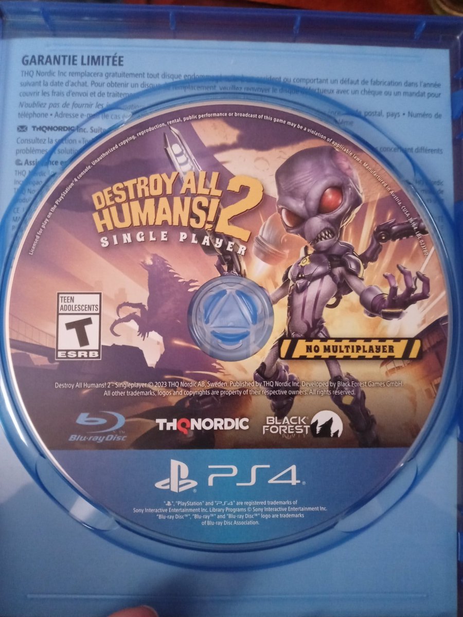 Matt_LoneWolf1's tweet photo. Bought it June 27th
Shipped it July 6th
Got it July 10th
Finally I got the game!! Praise Arkvoodle now I can continue on my PS4 and have fun playing the series!!  😎👍 @THQNordic @BlackForestTeam @DahTribute #DestroyAllHumans #LicencedToProbe #Reprobed #Arkvoodle https://t.co/ziA9s0zptC