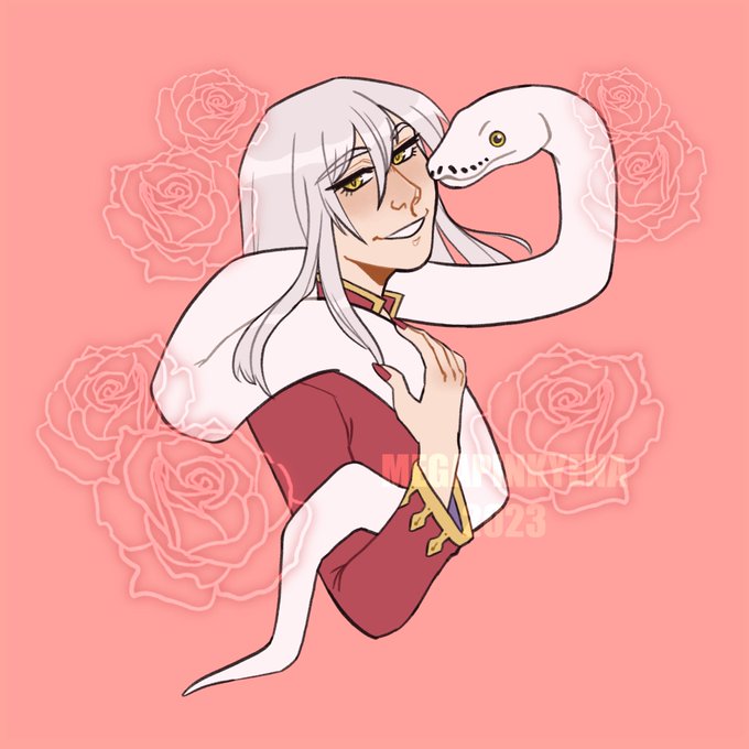 「long hair white snake」 illustration images(Latest)