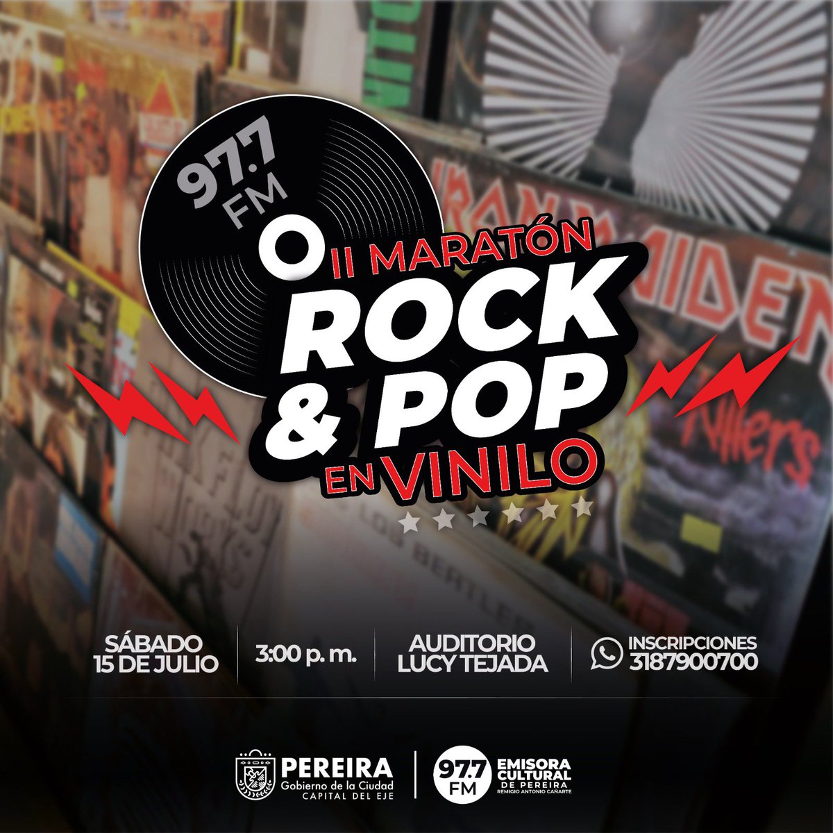 💽🎶 Recuerda que este sábado 15 de julio es la 2.ª #Maratón de #Rock y #Pop en #Vinilo, que traerá los mejores clásicos de la #Música.

👉Un evento organizado por la Emisora Cultural de Pereira con #EntradaLibre. ¡Te esperamos! 

#EmisoraCulturalDePereira