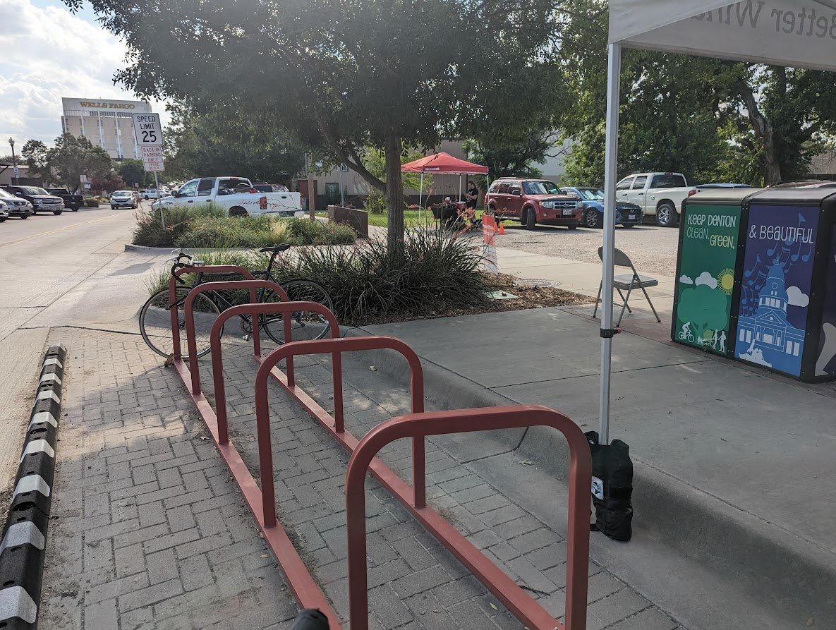 We're making a bike map! We want to know where all the bike parking in the city is. Here's what we have so far, please comment with places (not apartments :/) that have bike parking!

1/4
<a href="/HarvestHouseDTX/">Harvest House</a> 
First United Methodist Church 
Denton Unitarian Universalist