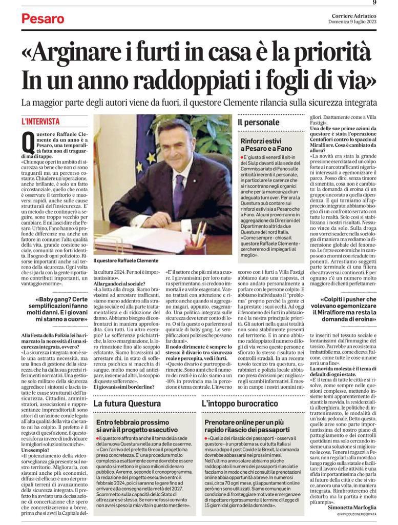 Dopo un anno uno sguardo sulla città.