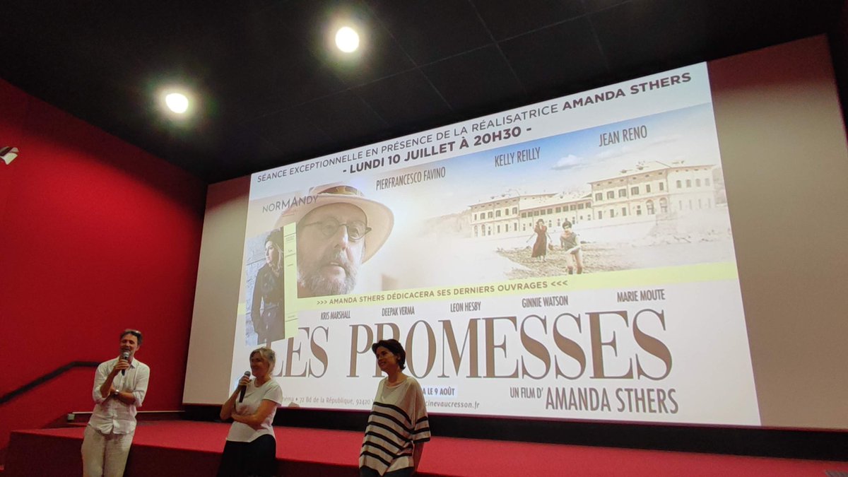 cinevaucresson's tweet photo. C'est toujours un honneur et un plaisir d'accueillir @AmandaSthers dans nos salles ! Retour en images de la belle #AvantPremière #LesPromesses à #Vaucresson (sortie le #9août 2023). Un grand merci à vous tous qui étiez présents ce soir-là. #AmandaSthers @ch_carriere #MarieMouté https://t.co/r8cjyRcXRW