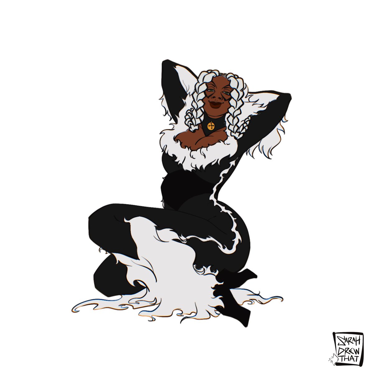 sarahdrewthat's tweet photo. some of my SpiderSona’s Black Cat design tests https://t.co/R8Qkj1Gt6y