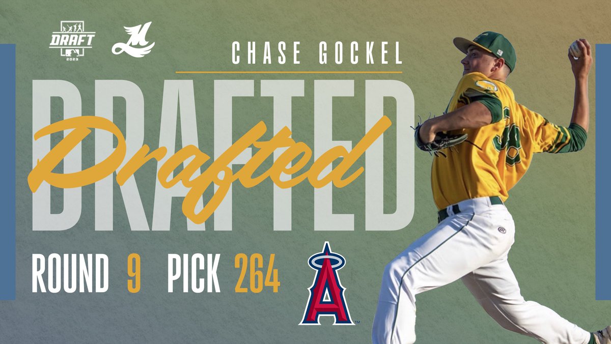 Congratulations to former Mallard Chase Gockel '19 (<a href="/cgockel9/">Chase Gockel</a>) on being selected by the Los Angeles <a href="/Angels/">Los Angeles Angels</a> in the 2023 #MLBDraft 🦆