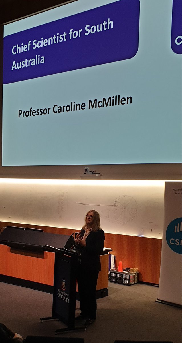 Rule5Denise's tweet photo. Professor Caroline McMillan, Chief Scientist SA, at #CONASTA70 speaking on the positive impact of teachers on the future of emerging scientists, such an inspiration! https://t.co/VUgBFlks52
