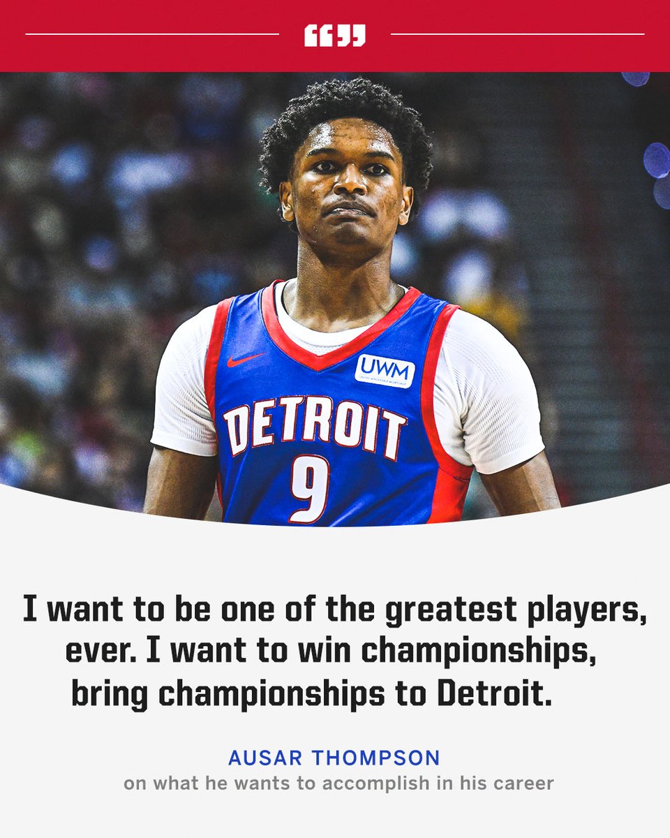 Ausar Thompson wants to bring championships back to Detroit 🏆