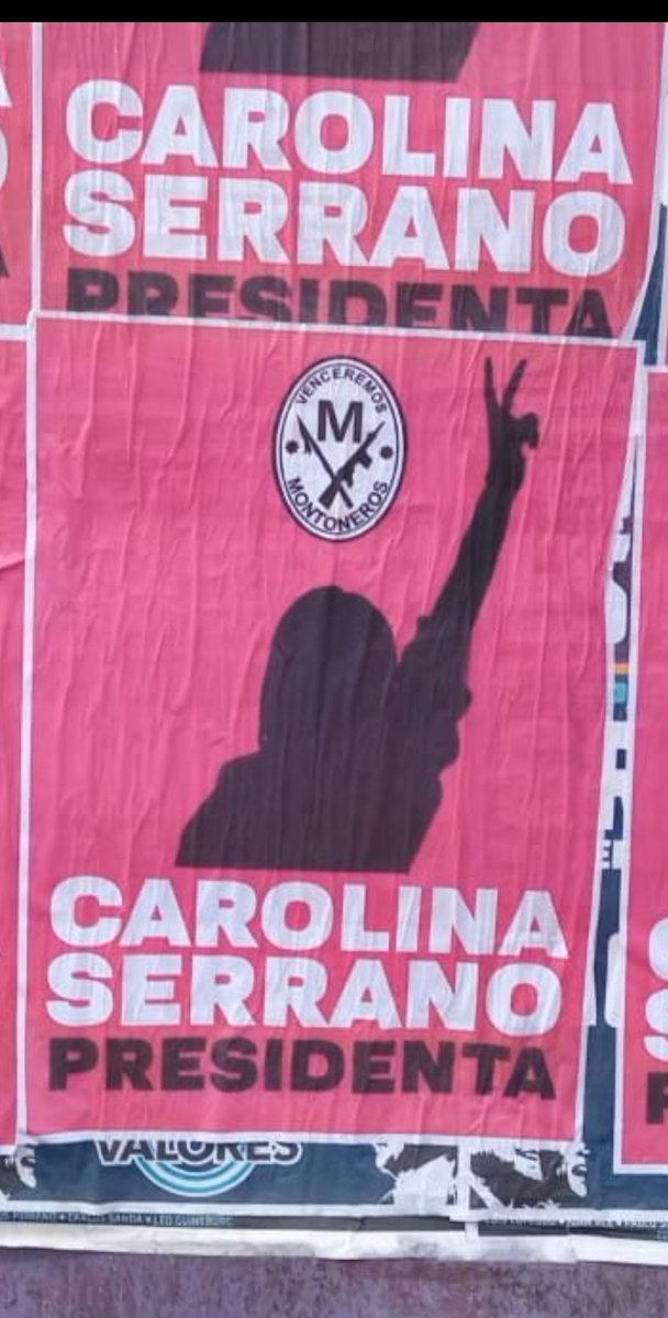 "Carolina Serrano presidenta"

Aparecieron afiches en la Ciudad de Buenos Aires que recuerdan el pasado de Patricia Bullrich en Montoneros y su supuesto seudónimo en la organización, Carolina Serrano.