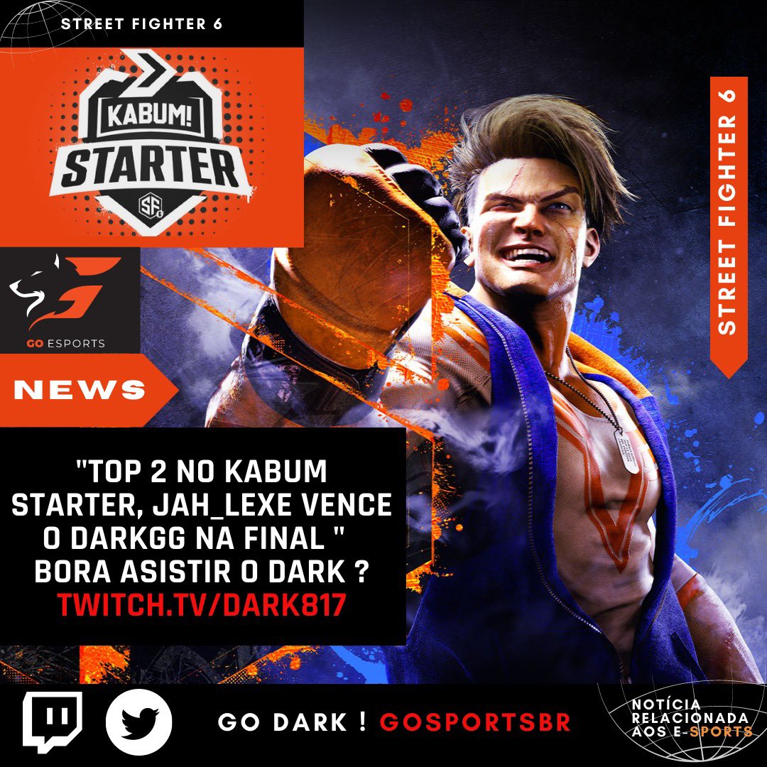 Nosso player <a href="/Diego_DARK_Lins/">DARK (Diego)</a> representou muito nesse final de semana no campeonato oficial Starter organizado pela <a href="/kabum_gg/">KaBuM!GG</a> se sagrando o vice campeão da edição! 👏👏👏

Parabéns, Monstro! #LetsGO 🐺🔥
