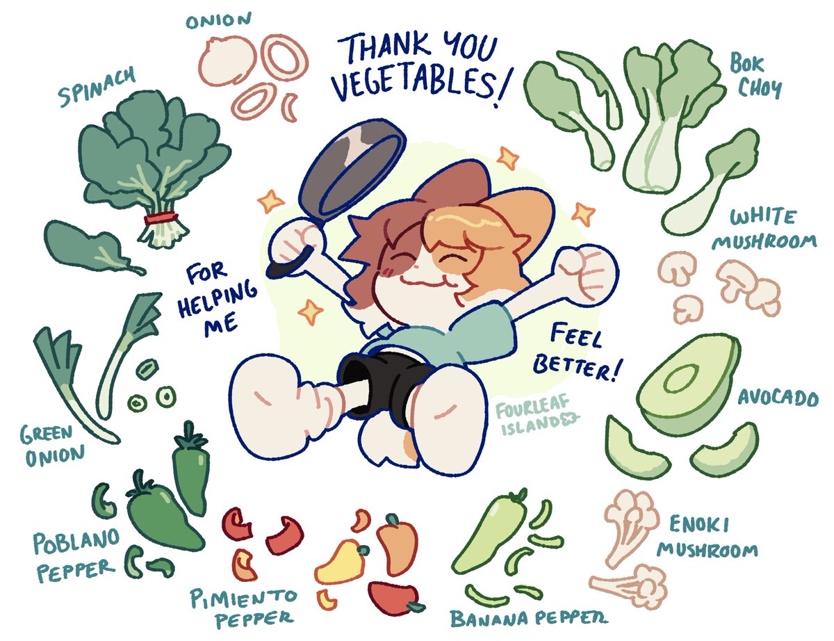 i love you vegetable.i drew my favorites