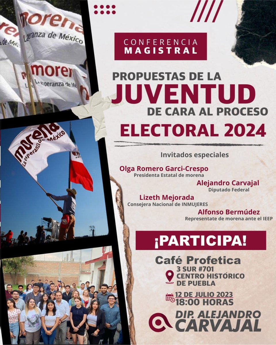 Jóvenes construyendo el futuro de México No pueden faltar a éste encuentro 👇