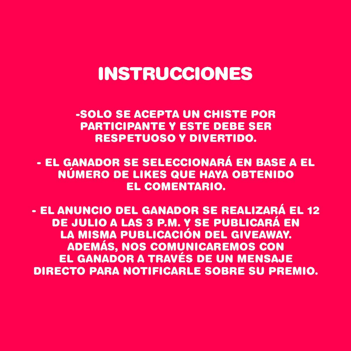 🚨¡Tenemos un increíble giveaway para los amantes del humor!🚨
Participa y gana un pase dobles par ver a la standupera @karlacamachov_ en vivo 🎙 Lo único que tienes que hacer es escribir un chiste en los comentarios y con eso ya estas participando.