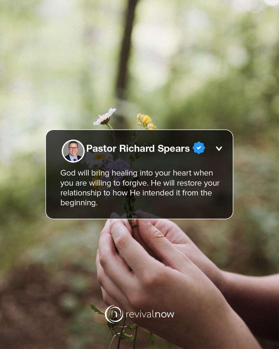 revivalnowdan's tweet image. Start the healing and restoration in your life today. Choose to forgive and let God move mightily in your heart. 

RevivalNow.com 

#MessageHighlight #EncouragingQuote #RevivalNow #Revival #MarriageMinute