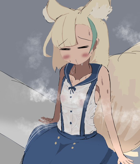 昨日コソコソ描いてた濡れ透け
なんかこう、通り雨に降られて一緒に屋根ある場所に一時避難したら⋯みたいな

 #ひみつのすけっちぶっく 