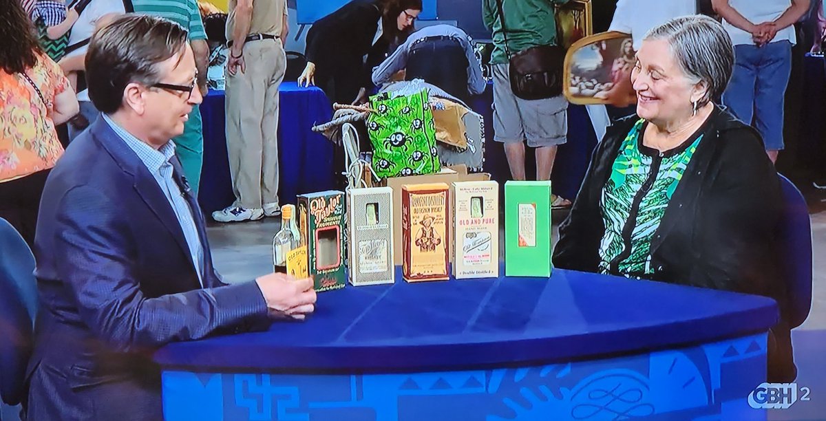 DianaSironi's tweet photo. Bottled in Bond prohibition bottles purchased from her customer's uncle - an M.D. - as in "Emmmm Deeeee" (empty) liquor bottles #AntiquesRoadshow #prohibition #monkeysuncle https://t.co/9FeAEPZsKY