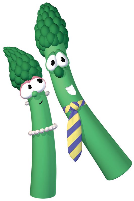 VeggieTales fan fic, but it’s just this guy telling his wife “give me that asparagussy” over and over
