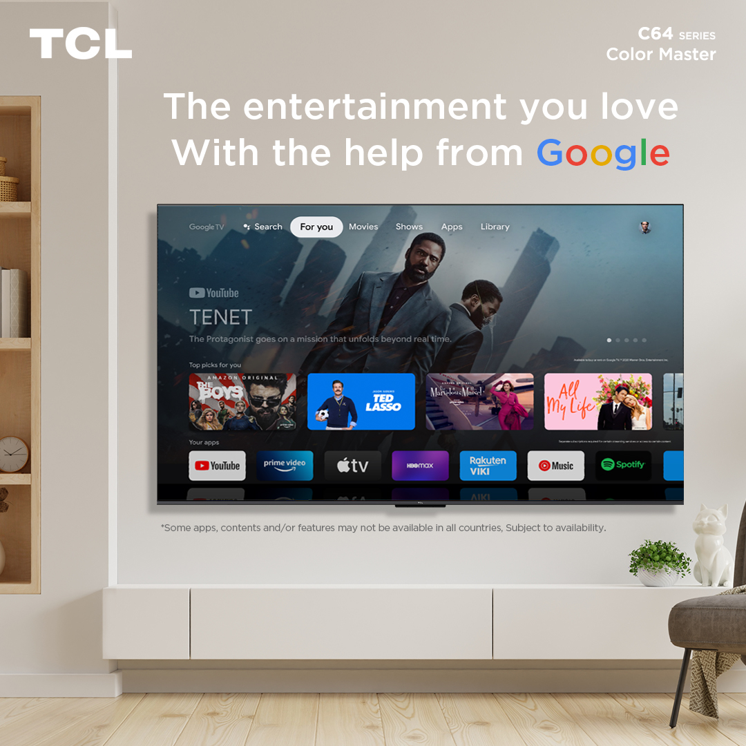 TCLPH's tweet photo. Enjoy seamless streaming and access to a world of content with a wide range of popular streaming apps with the TCL C64 Series Color Master.
#TCLC64Series #ColorMaster #QLEDForGenZ #PictureQuality #TCLInspireGreatness #TCLPhilippines https://t.co/cyfYMvr7fI
