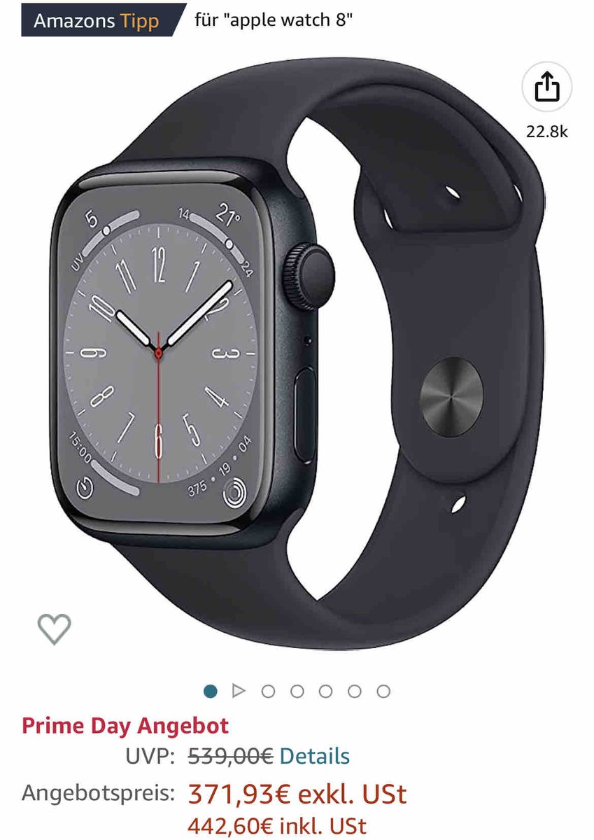 iPadBlog's tweet photo. Der Prime Day hat begonnen und ihr bekommt in den nächsten Stunden unsere persönlichen Empfehlungen und Highlights. Beginnen werden wir mit der Apple Watch Series 8 • 45mm • https://t.co/EjZp1Hw11K #primeday #empfehlung #ipadblog https://t.co/GLSKaGeepD