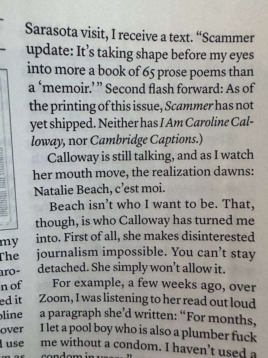I know I should be spending my precious limited time &amp; attention on earth on better things BUT can someone tell me once &amp; for all if Caroline Calloway’s book “Scammer” is a real physical thing that has shipped? 

This VanityFair article suggests no, but other press suggests yes.