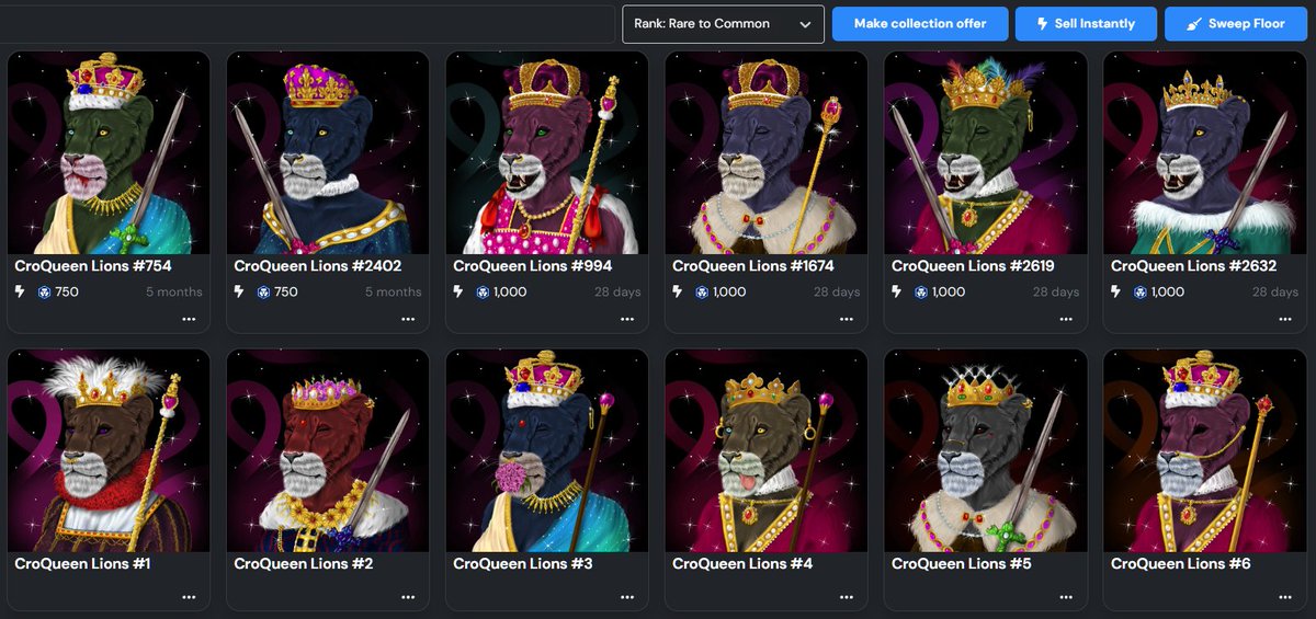 MissionCRO's tweet photo. CroKing & CroQueen #NFTs are now listed on @EbisusBay ๐
#CroKing
https://t.co/php1imnvXV
#CroQueen
https://t.co/qPGKoRCUZ3
Each #NFT can be staked to earn #CRO or added to #CRK staking pools as boosters from 5-100% depending on rank ๐
Drop your favorite King & Queen below https://t.co/0VnH0G8mHp