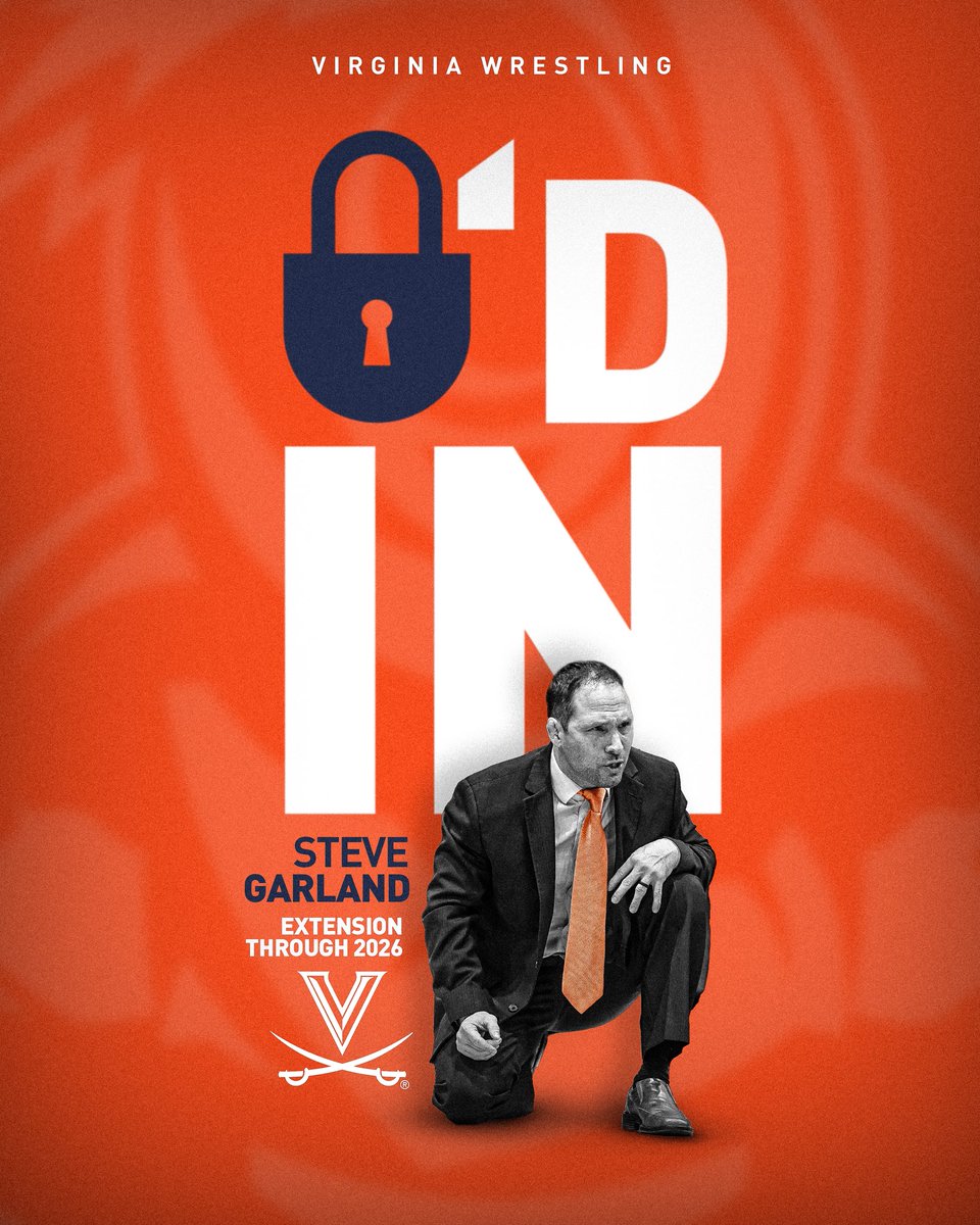 Continuing success on the mat and in the classroom!

Coach Garland is 🔒 up through 2026!

#GoHoos | #TheVirginiaWay