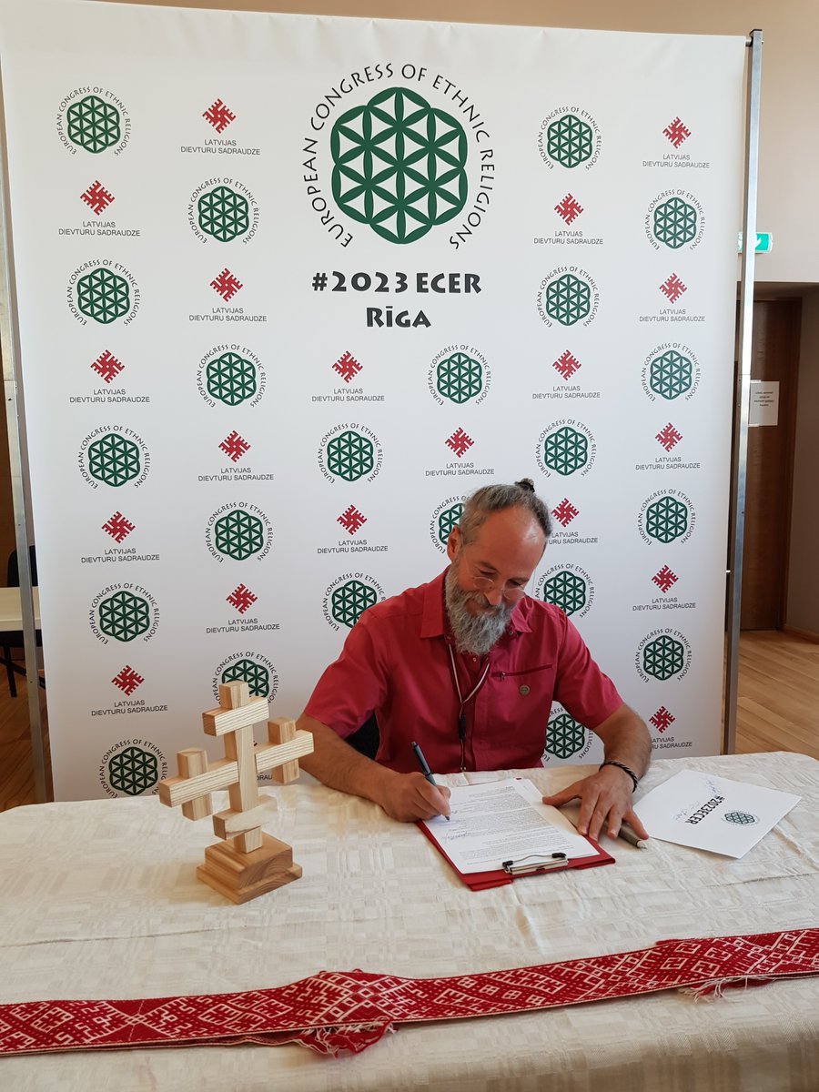 Dievturi's tweet photo. As the #2023ECER hosted by @Dievturi in Rīga, Latvia has concluded, we are honored to announce that the next European Congress of Ethnic Religions (ECER) in the Spring of 2025 will take place in Athens, Greece hosted by the Ύπατο Συμβούλιο των Ελλήνων Εθνικών (@YSEEgr). #2025ECER https://t.co/2nv5juEeLT