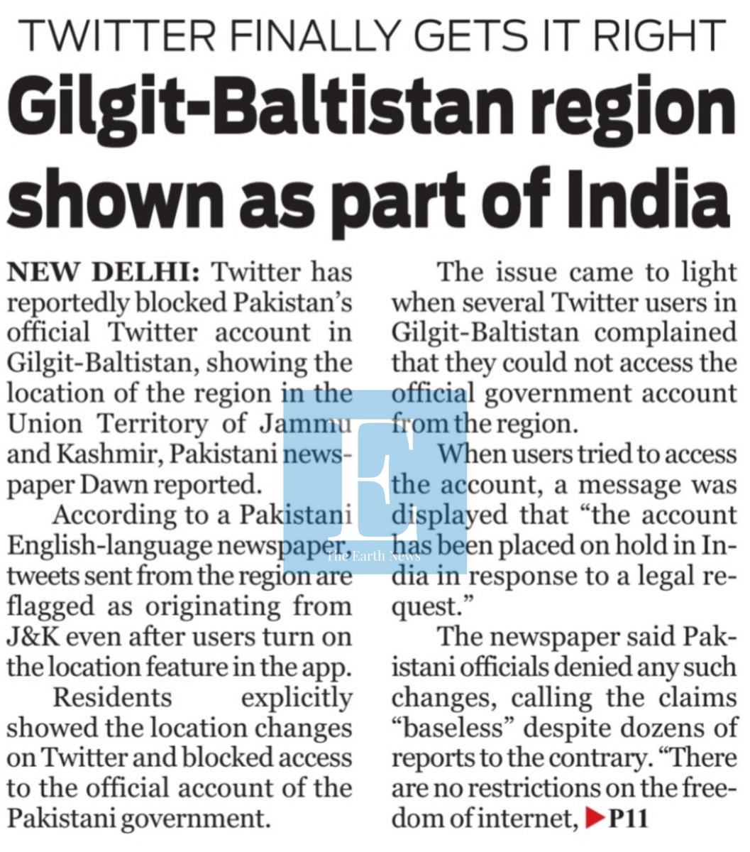 EarthNewsLadakh's tweet image. TWITTER FINALLY GETS IT RIGHT

#Gilgit-#Baltistan region #shown as part of #India

@narendramodi @AmitShah @HMOIndia @lg_ladakh @OfficeOfLGJandK @MEAIndia @DrSJaishankar