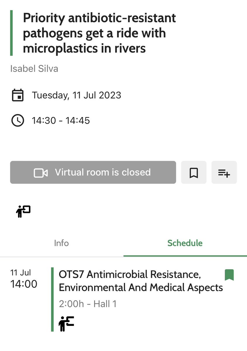 Let’s talk about Microplastics and Antibiotic resistance today at #FEMS2023  OST7 - Antimicrobial Resistance Environmental and Medical Aspects! See you there! 
<a href="/BioMicroLab95/">BioMicroLab</a> <a href="/FEMSmicro/">FEMS</a>