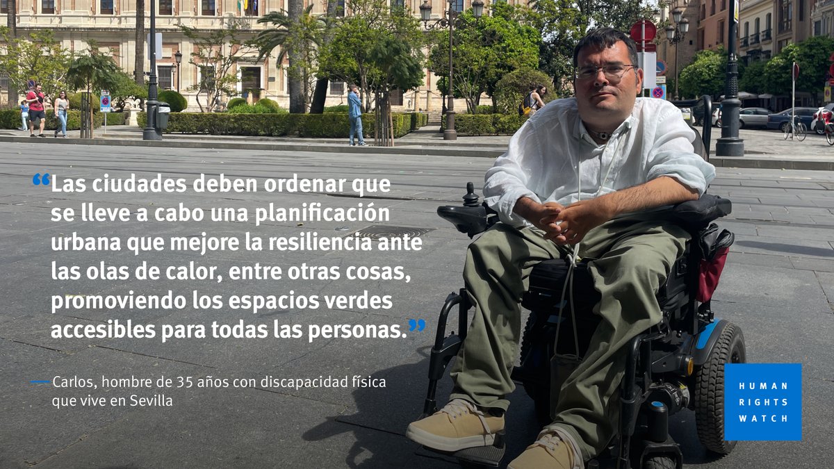 Un reciente estudio de <a href="/hrw/">Human Rights Watch</a> centrado en España señala el especial impacto que tiene el cambio climático y las olas de calor en las personas con #discapacidad. 

Una realidad preocupante 👇

bit.ly/44jTr0i