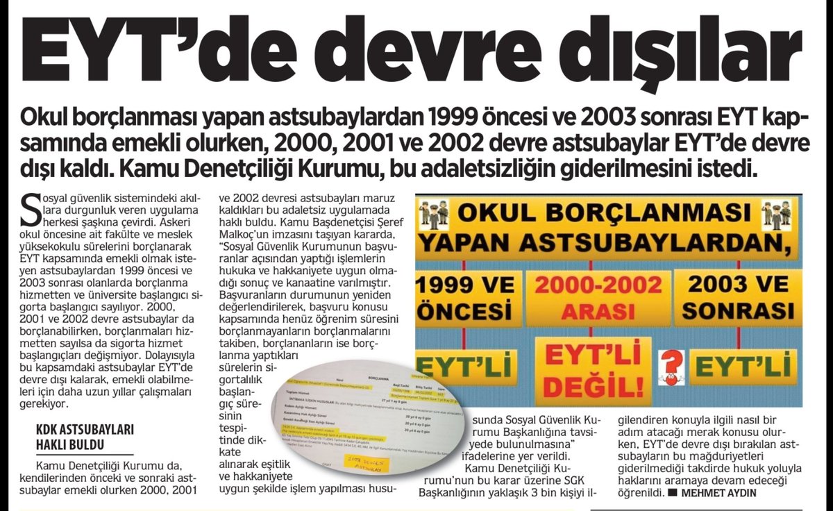 <a href="/tgrthabertv/">TGRT HABER</a> <a href="/cemkucuk55/">Cem Küçük</a> Maalesef istediğimiz olmadı, 09.09.1999 da mesleğe giren bir Astsubay 60 yaşa tabi oldu 😥 2003 yılında mesleğe giren Astsubay 41-43 yaşında EYT'li oldu. Sizce bu mantıklı mı?  #ÜniformalıSGKMağdurları  olarak soruyorum; Sizce istediğimiz olmuş mu???
#İstediğimizOlduMu