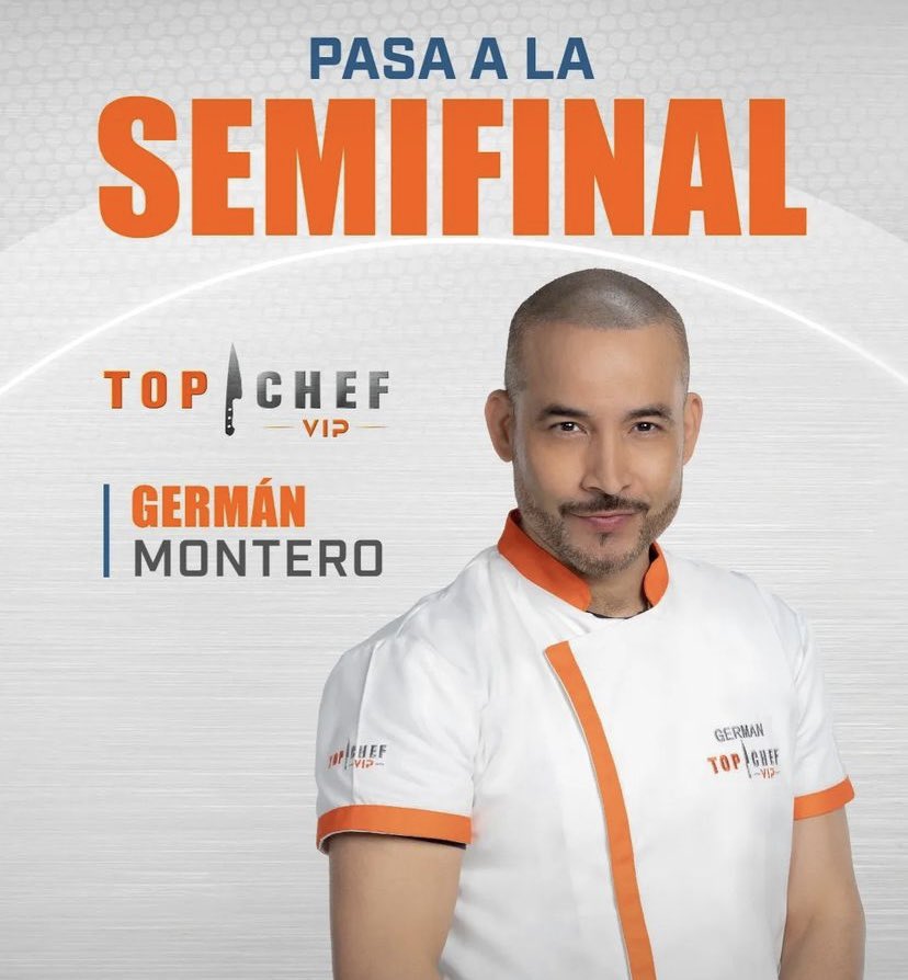 PlebesGMMTY's tweet photo. Bien felices, emocionadas, pero sobre todo ORGULLOSAS de que pases a la SEMIFINAL @GermanMontero5  
#TopChefVIP2 @Telemundo !!! Nuestro ídolo, nuestro artista favorito desde siempre 👏🏼🙌🏼 https://t.co/R6cGUkPecK