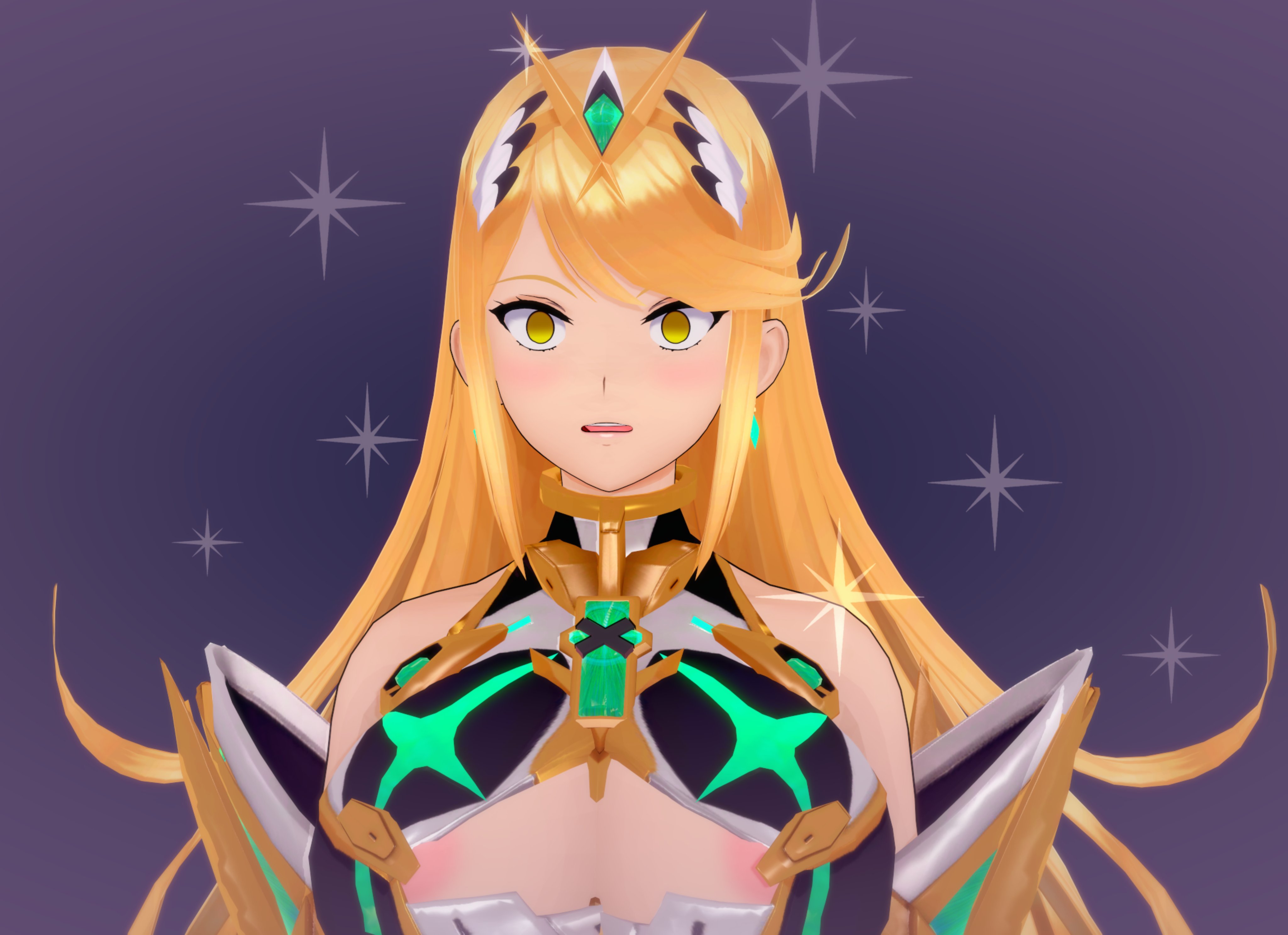 Pyra with blonde hair - Mythra - wide 9