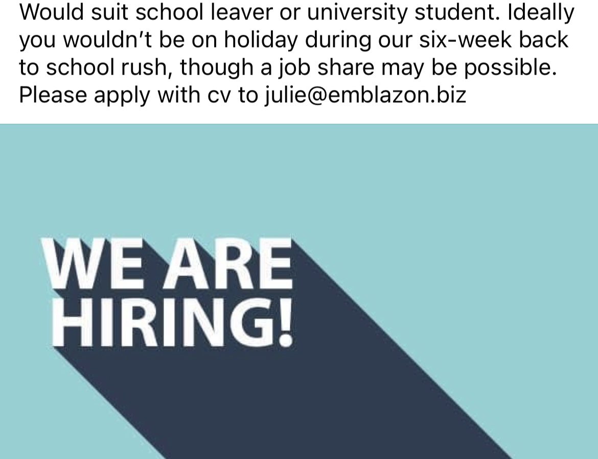 #Harrogate #Jobs 

emblazon.biz