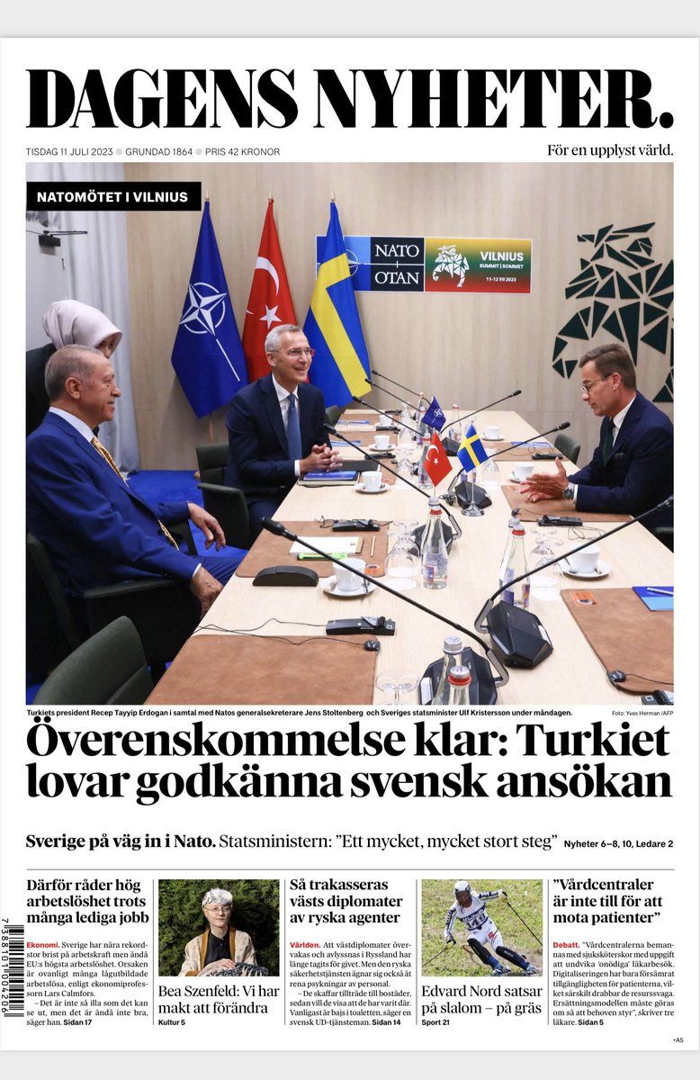 DN:s förstasida tisdag.