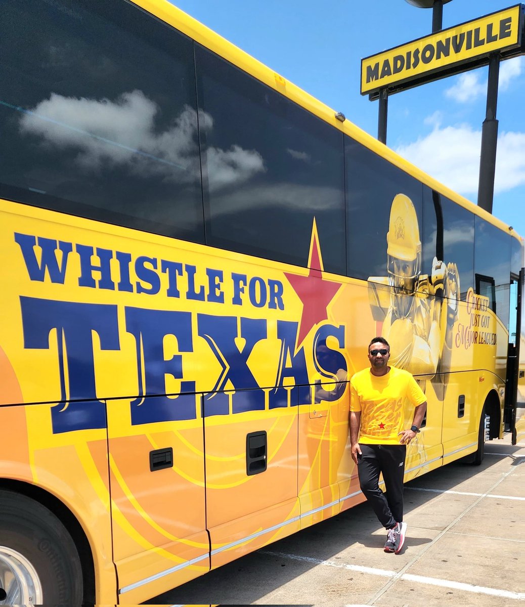 Enroute 🚍 to Dallas 
#samiaslam #chennaisuperkings #texassuperkings #mlc2023 #cricket