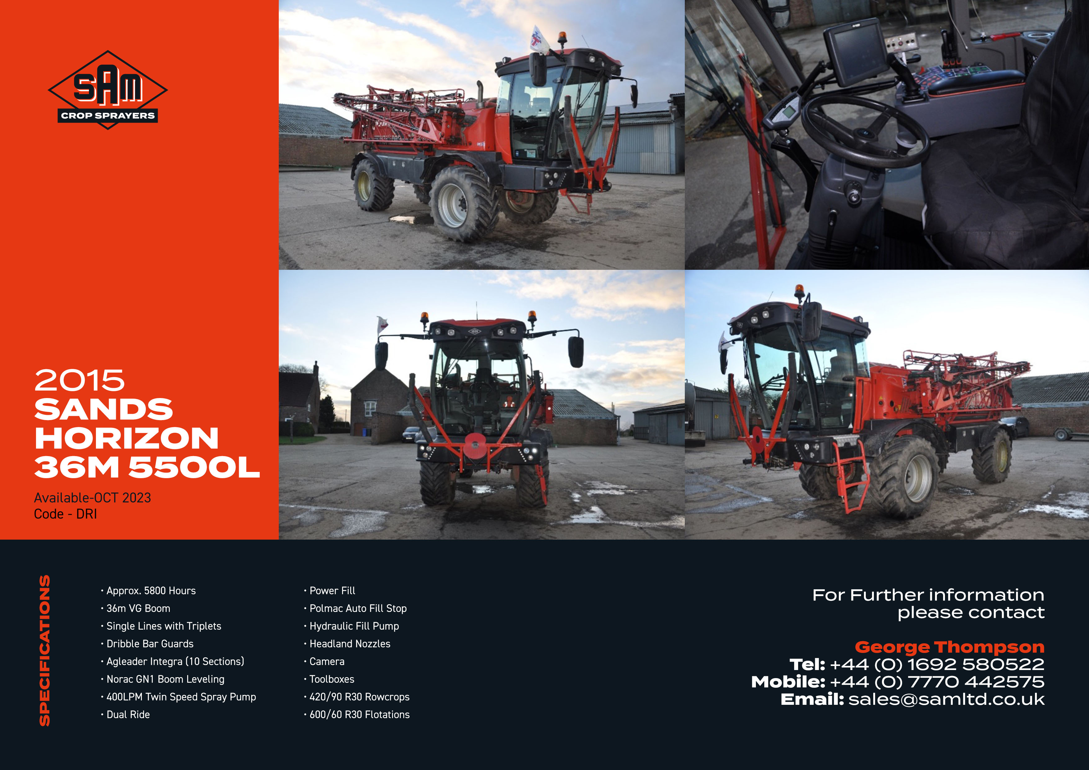 Sands Sprayers on Twitter "Available October 2023 Sands Horizon 5000l