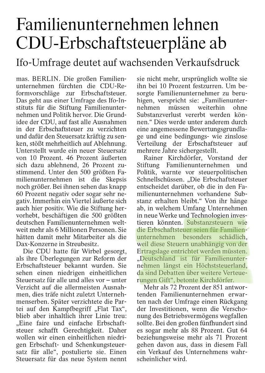 conceptaGmbH's tweet photo. Mit den Plänen zur Reformierung der #Erbschaftsteuer schießt die #CDU ein Eigentor. Die Verschonung von Betriebsvermögen abzuschaffen kann für den #Mittelstand existenzbedrohend wirken u stellt einen echten Nachteil für den Unternehmensstandort #Deutschland dar! https://t.co/Dhbwqqrh4j
