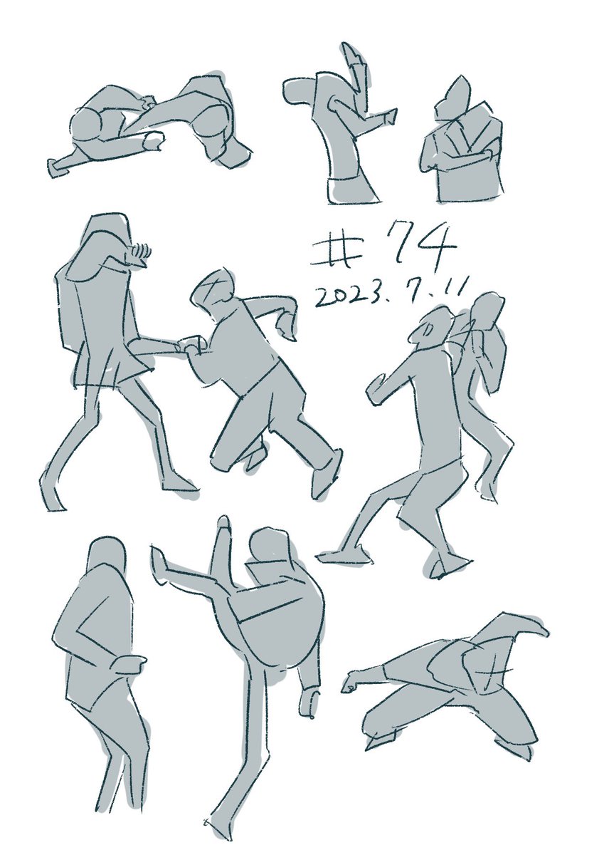 #74
引き続き、動画を見ながら線を描いてみると、速度を上げるには形を記号で追いながら描くことが必要だとわかる。
手の方は腕も入れて描いてみる。
#ジェスドロ #手 https://t.co/A5JmmobE33