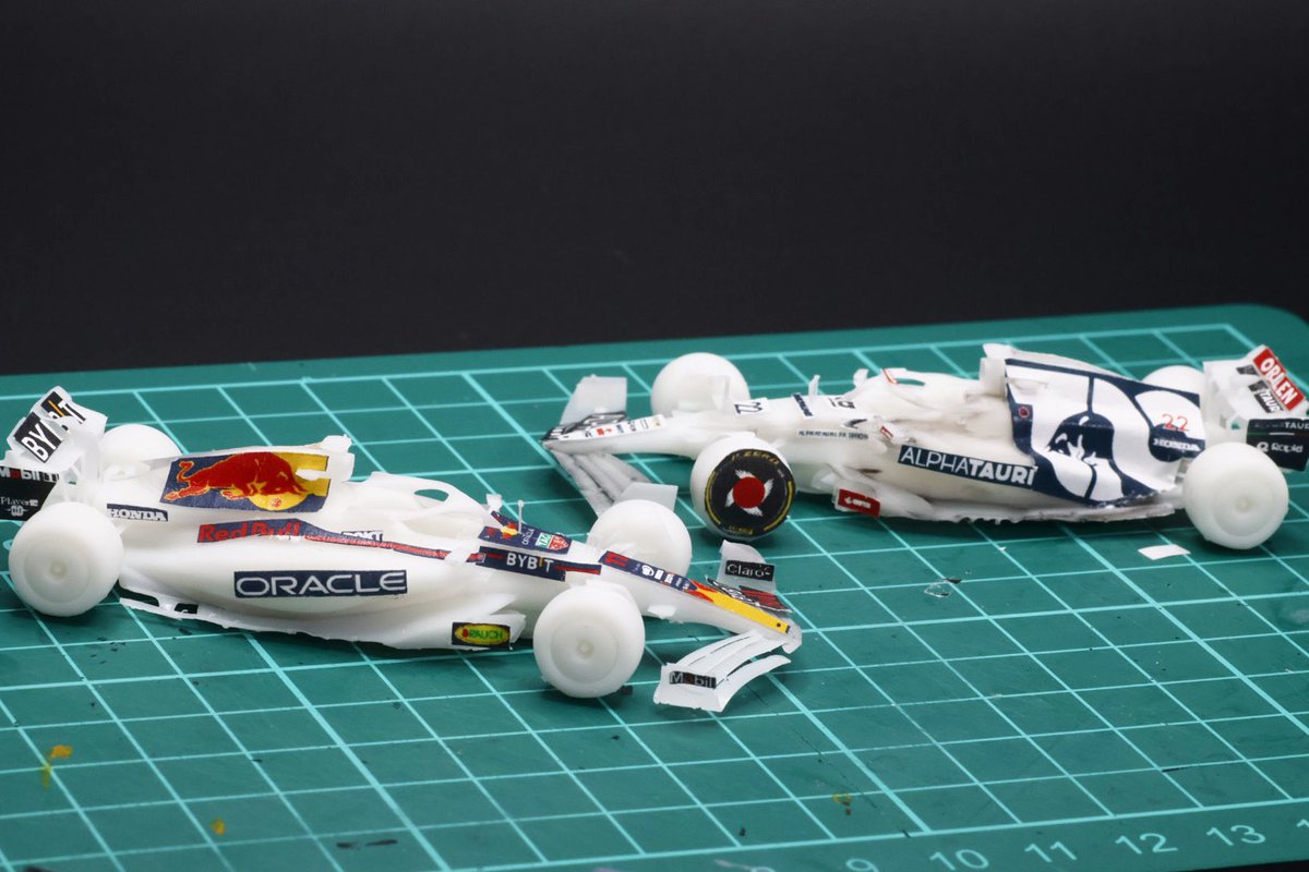 ma9593's tweet photo. wf2023s出展いたします。よろしくお願いします。decal test3 #wf2023s #f1 #redbullracing #AlphaTauri #f164 #164scale #miniaturecar #3dcg #blender  #3dprinting #at04 #rb19 #maxverstappen #checoperez #nickdevries #yukitunoda  #f1jp https://t.co/n4SR6ZBzTT