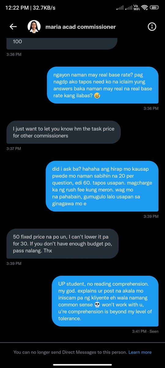 ClientIsla's tweet image. ganyan din kutob ko sa kanya kaya sinubukan ko kausapin, matagal na syang comment ng comment sa mga lf post ko tapos nung chineck ko tl para malaman kung forte ba talaga, pabago bago ng credentials si ante kada ibang post ☠️☠️☠️

ps: typo yung u&apos;re, naaatat nako iblock ehh