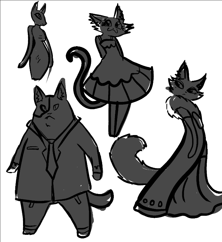 dotdoughtdought's tweet photo. trying out different silhouettes and shapes for increasing art skill #artpractice #catart #catcharacters #artshapes #artmoots https://t.co/qPoaFEGd0B