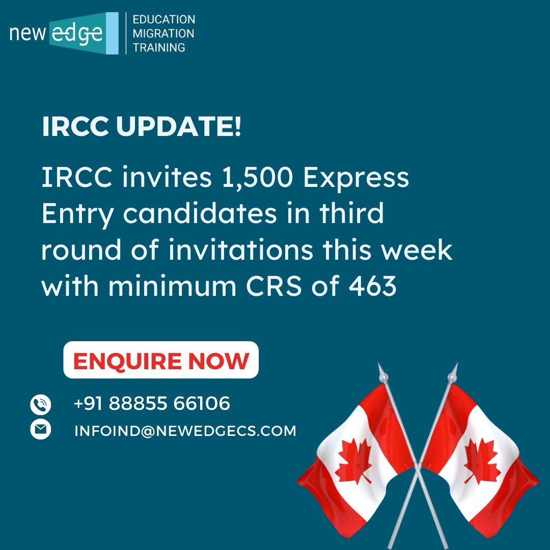 IRCC update for Canada aspirants.
Contact us today to know more!
.
.
.
.
.
.
#newedgeconsultancy #newedgeoverseas #canadamigration #canadamigrationconsultants #canadaimmigration #canadaircc #ircccanada #ircc #irccnews #canadapr #canadaprvisa #canadavisa #canadavisaconsultant