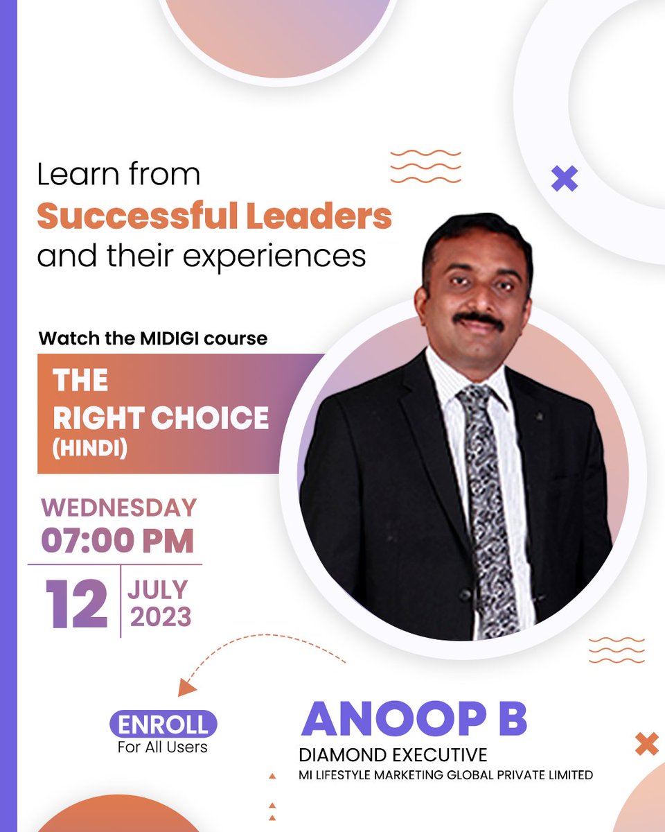 Embark on an exhilarating journey to success with Anoop B's MiDigi Course, 'The Right Choice.' 
bit.ly/3pdJjqE
#MDW #business #entrepreneur #marketing #workfromhome #motivation #success #Elearning #lifestyle #money #mindset #MidigiWorld #talkshow #inspiration
