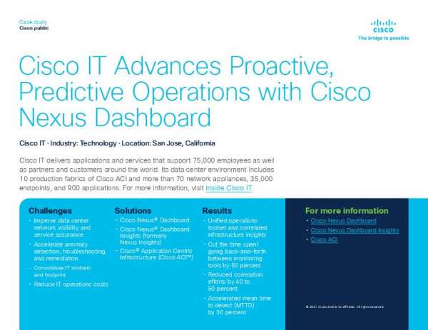 See how #Cisco IT advanced proactive, predictive operations with Cisco Nexus Dashboard! 🤔 This case study has all the details. Ready to try it for your organization? If so, contact Technology Integration Group today. stuf.in/bbs70y