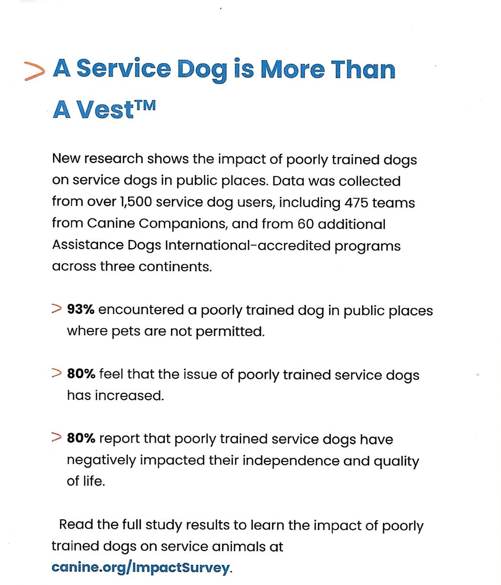 Remember...a service dog is MORE than a vest...
#caninecompanions #servicedog