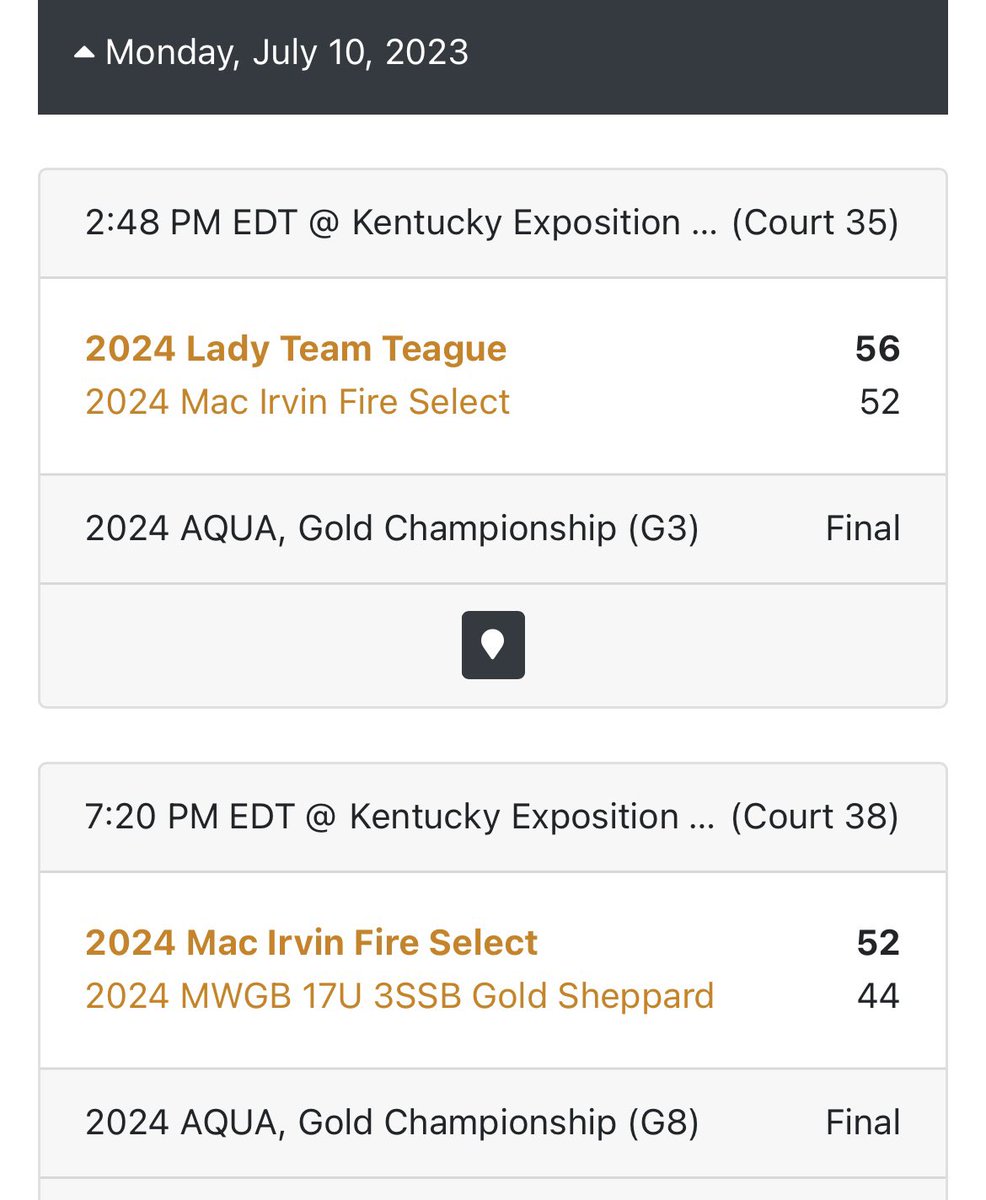 MacIrvinGirls's tweet photo. Mac Irvin Lady Fire 17U Select finish out 2-2 for July 9th-11th.

Way to compete in each game ladies!

🔥 https://t.co/DnhEYUK2bM